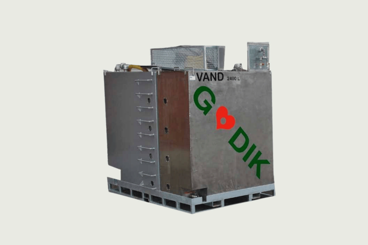 Kombitank for vann 2400 l, spillvann 4800 l