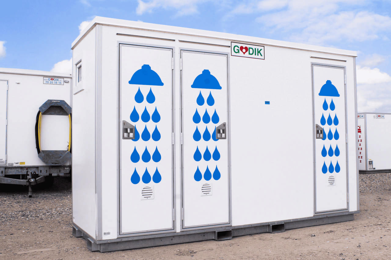 Baderomsmodul med 3 bad