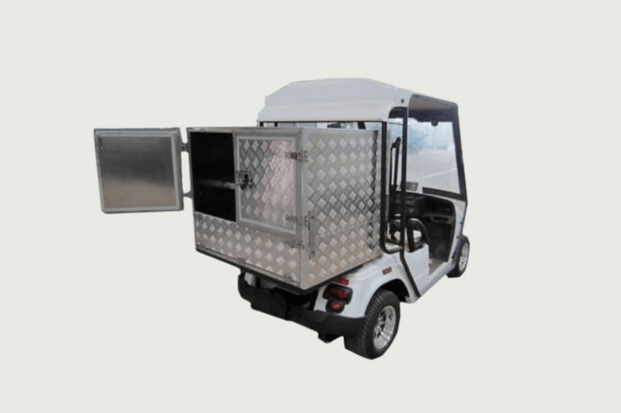 Mini elektrisk lastebil med lasteboks