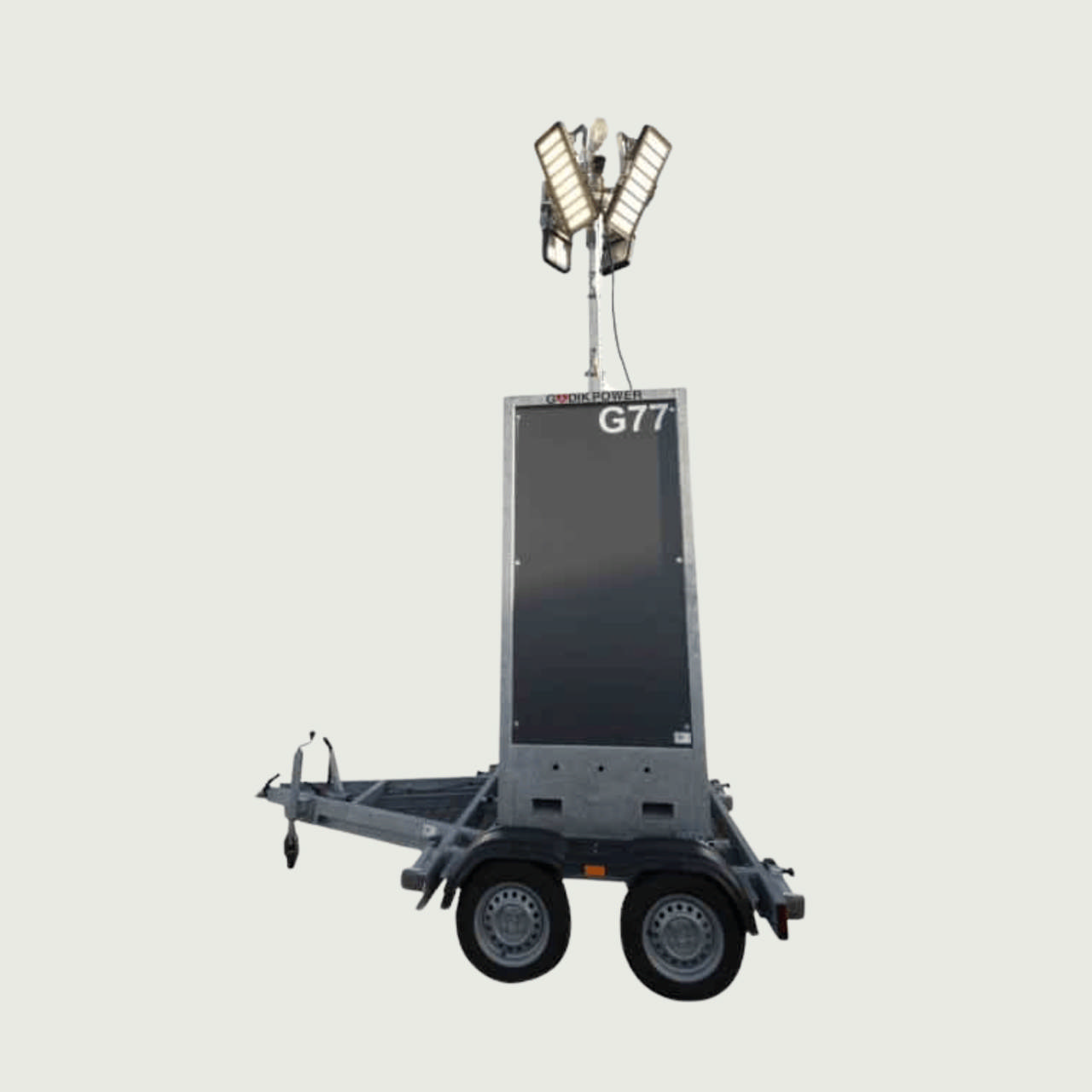 Tilhenger for overvåkings-/lystårn