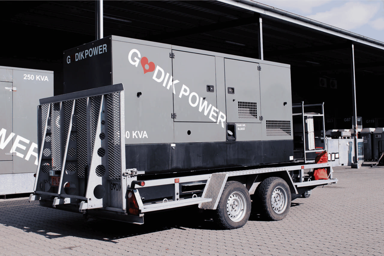 Generator 150 kVA, på tilhenger